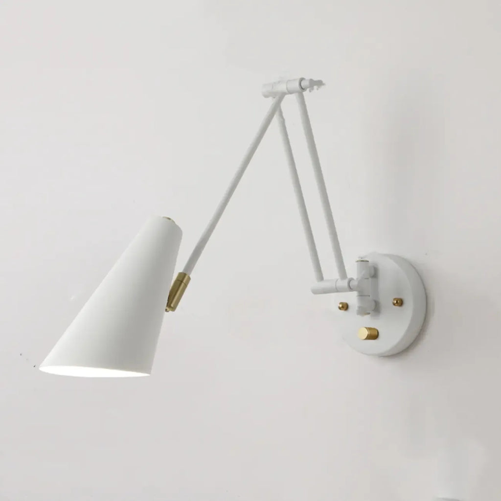 Natural Light Indoor Swing Arm Wall Sconce for Bedroom Decor