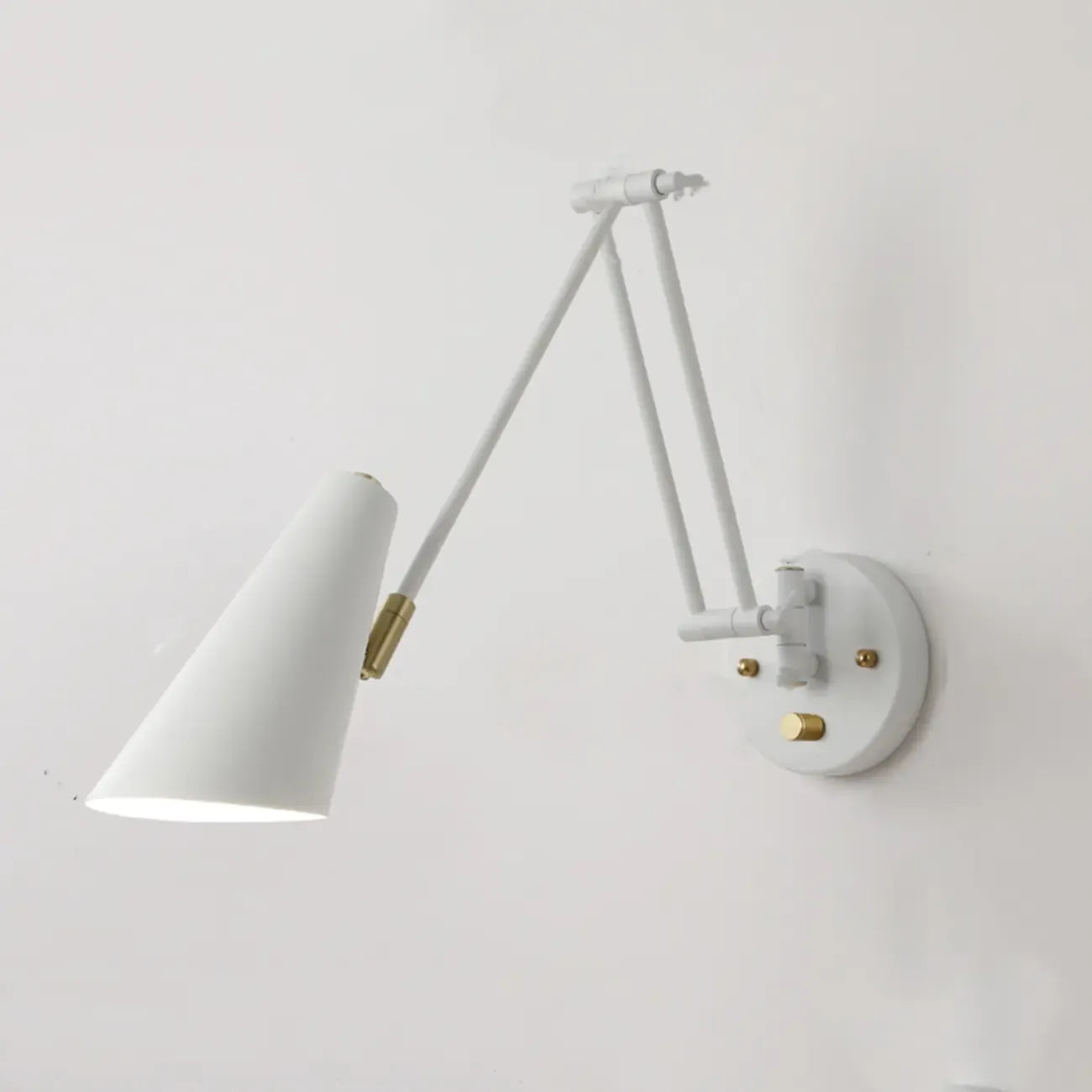 Natural Light Indoor Swing Arm Wall Sconce for Bedroom Decor