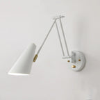 Natural Light Indoor Swing Arm Wall Sconce for Bedroom Decor
