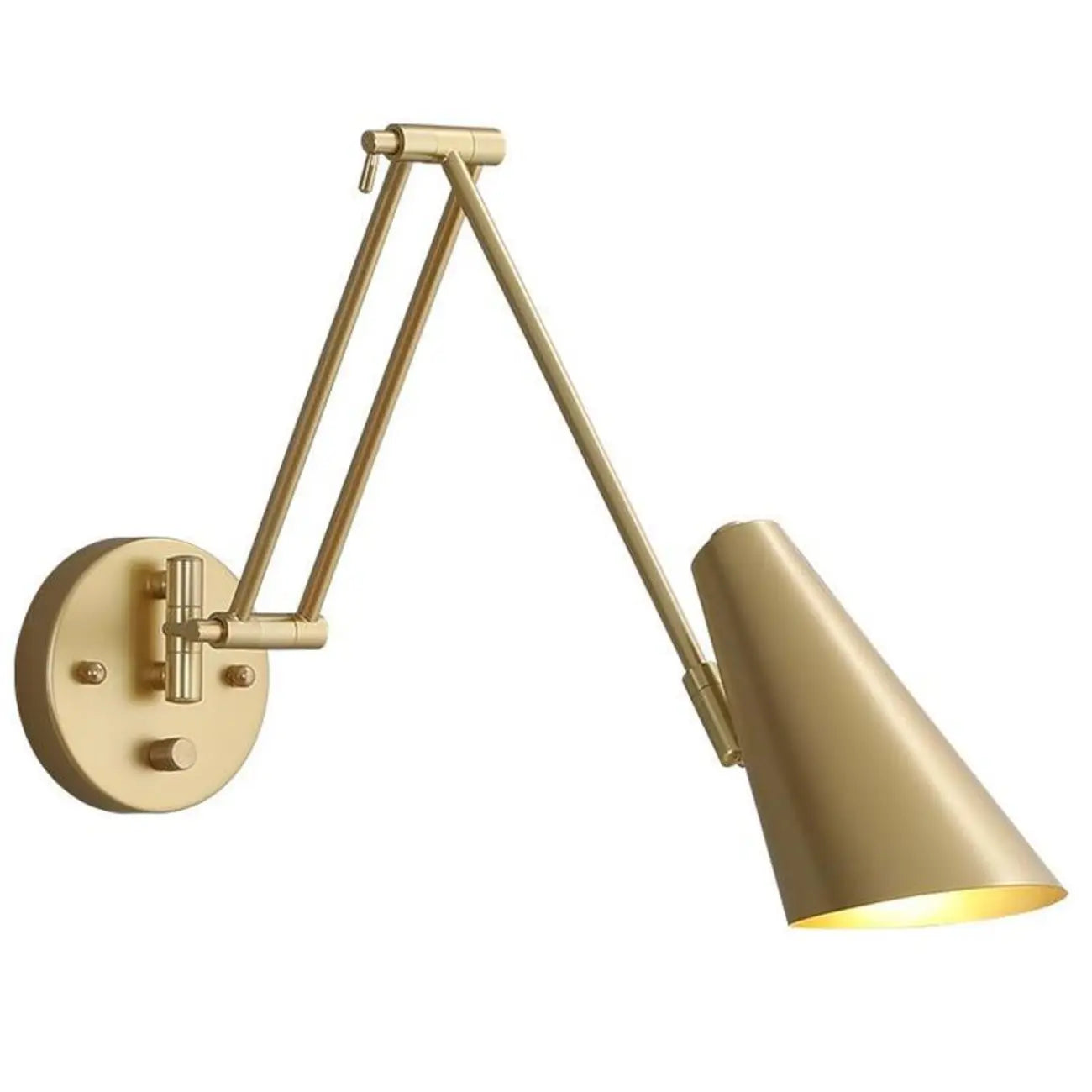 Natural Light Indoor Swing Arm Wall Sconce for Bedroom Decor