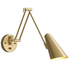 Natural Light Indoor Swing Arm Wall Sconce for Bedroom Decor