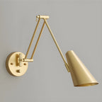 Natural Light Indoor Swing Arm Wall Sconce for Bedroom Decor
