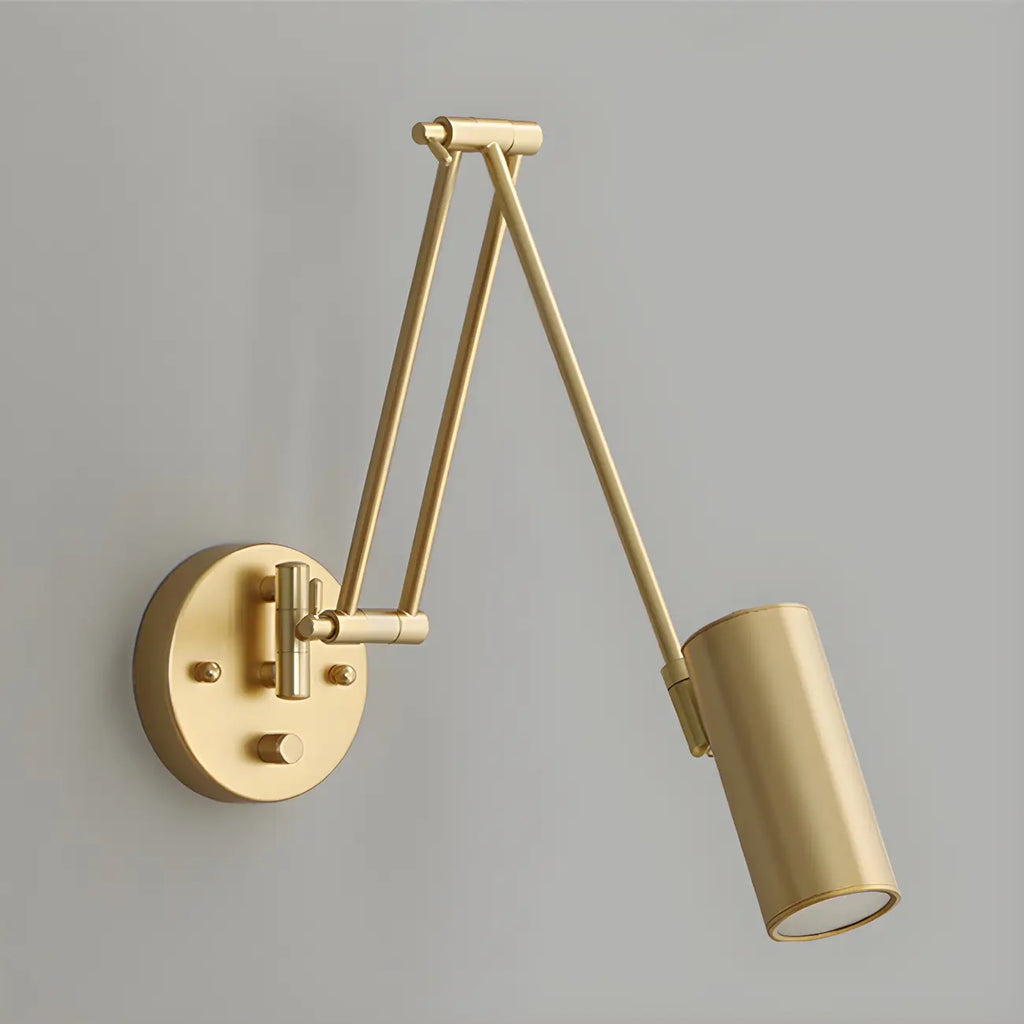 Natural Light Indoor Swing Arm Wall Sconce for Bedroom Decor