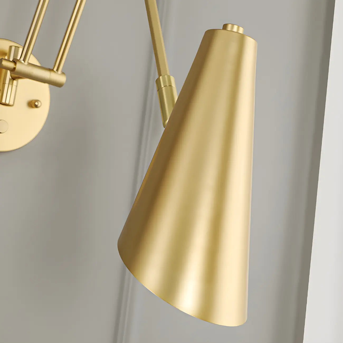 Natural Light Indoor Swing Arm Wall Sconce for Bedroom Decor