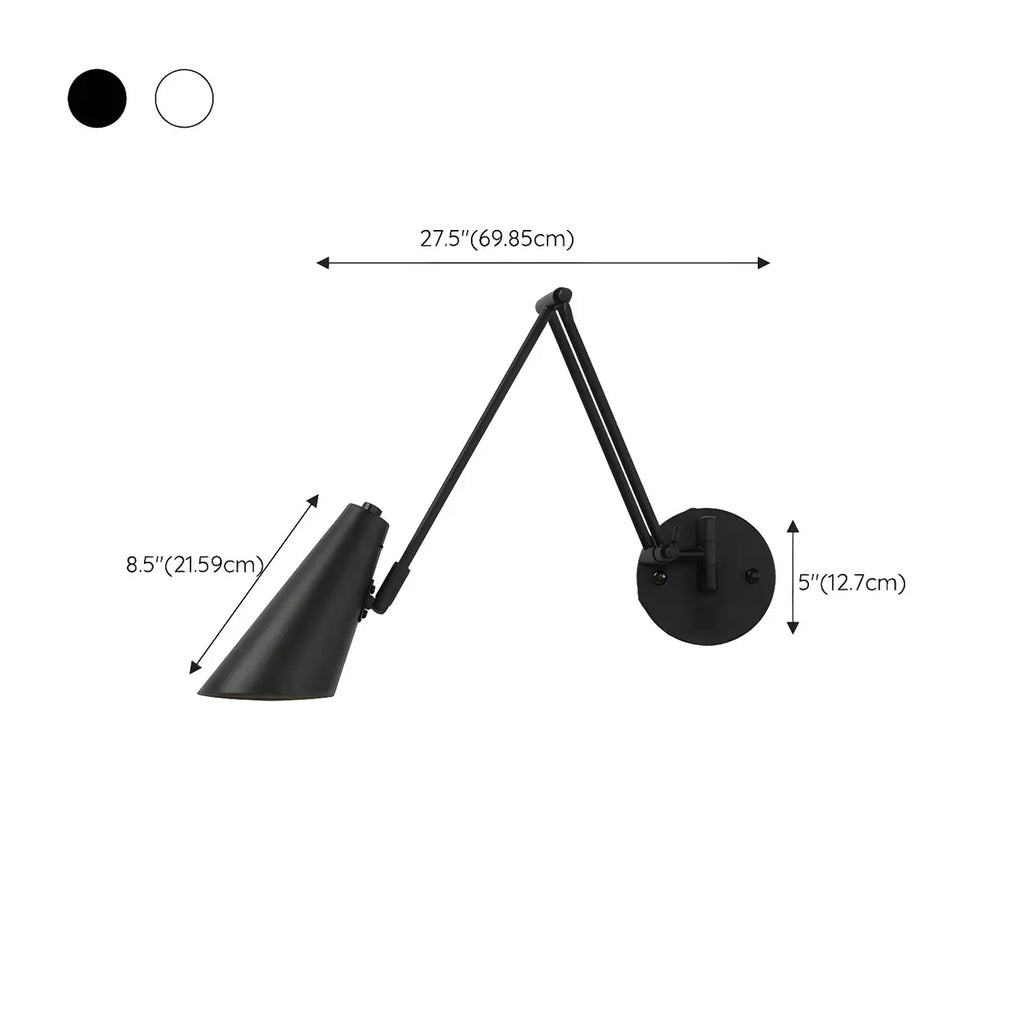 Natural Light Indoor Swing Arm Wall Sconce for Bedroom Decor