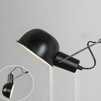 Geometric Metal Black Adjustable Swing Arm Wall Light