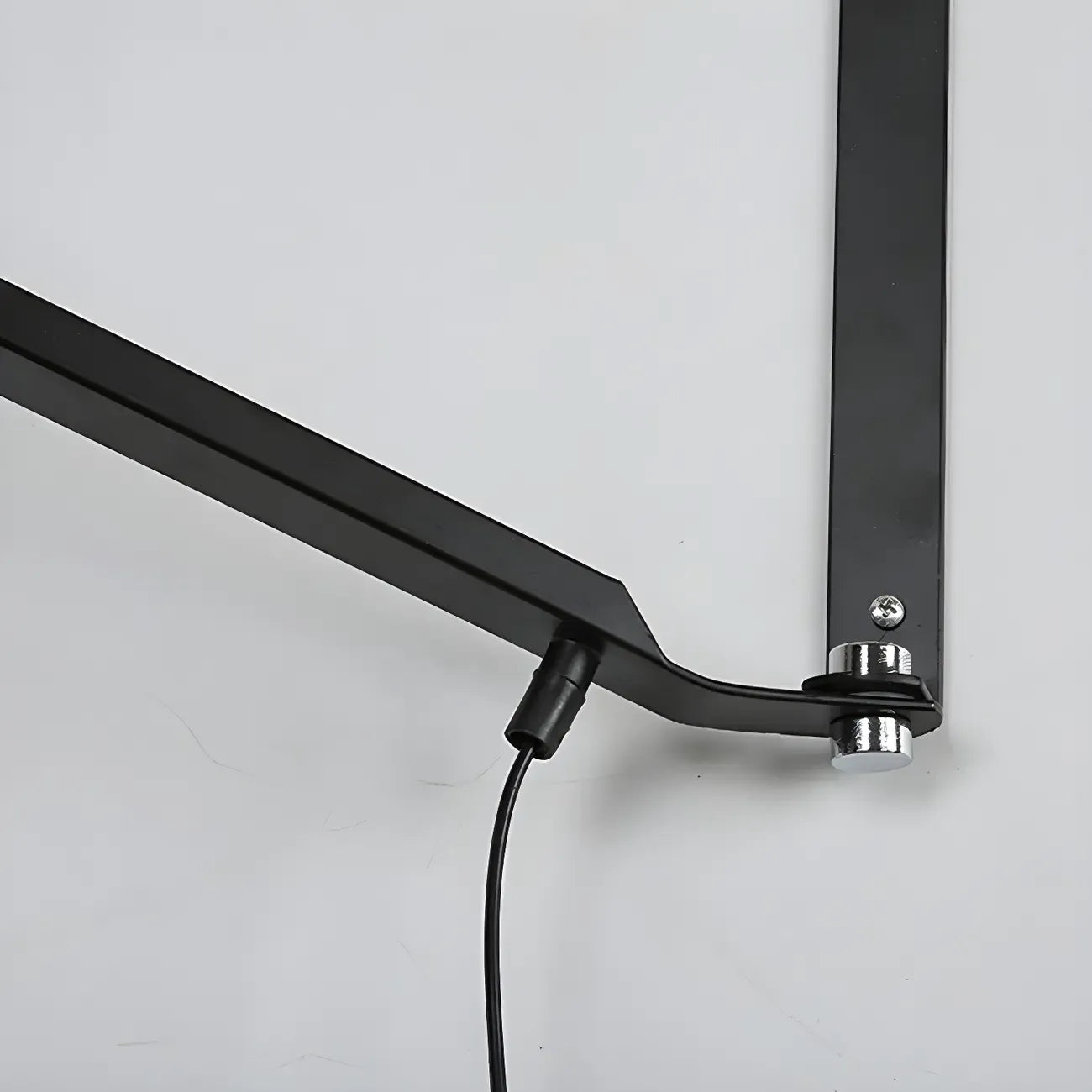 Geometric Metal Black Adjustable Swing Arm Wall Light
