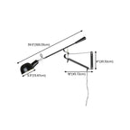 Geometric Metal Black Adjustable Swing Arm Wall Light
