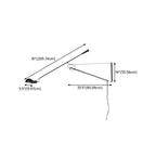Geometric Metal Black Adjustable Swing Arm Wall Light