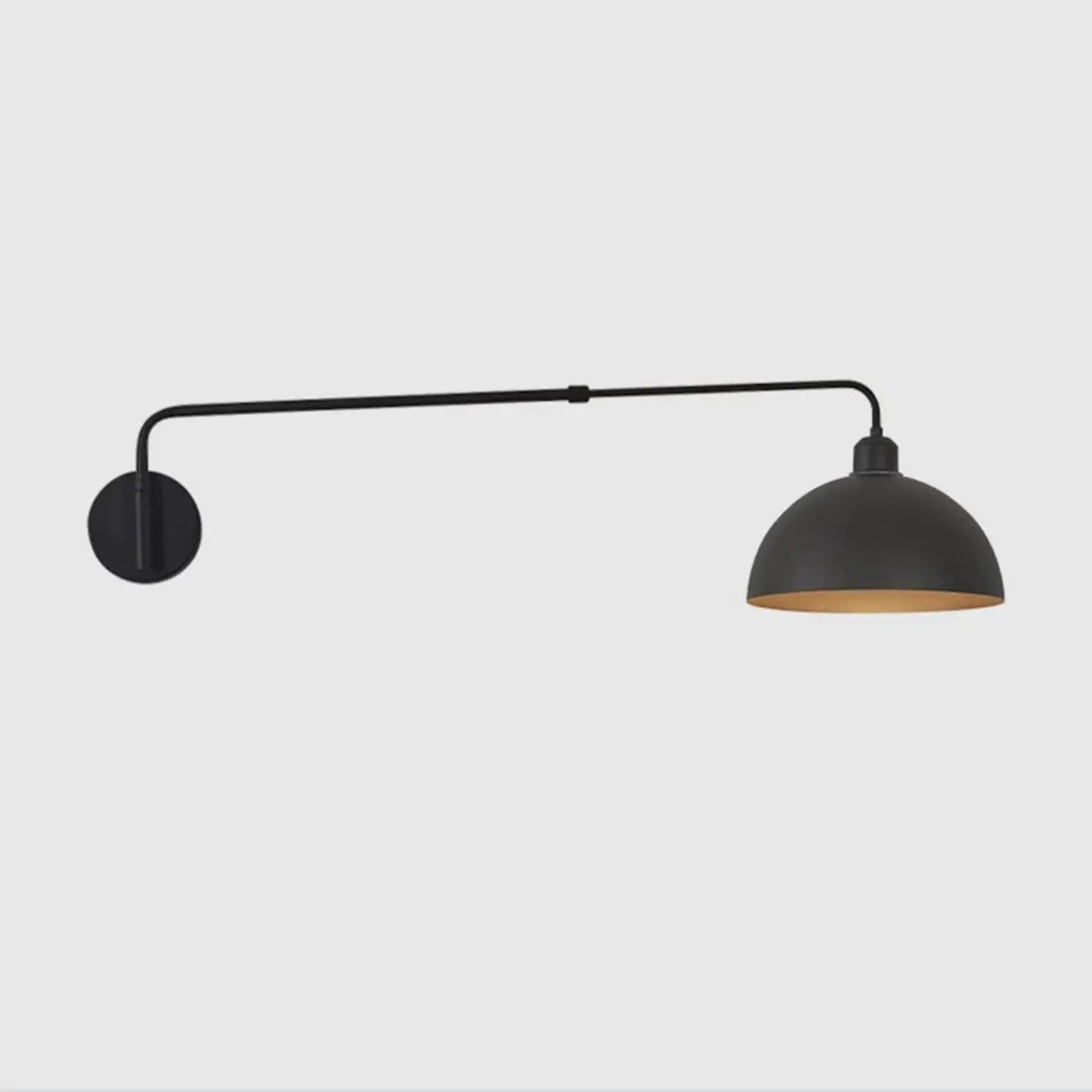 Simple Black Metal Adjustable Swing Arm Wall Light