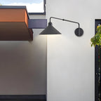 Simple Black Metal Adjustable Swing Arm Wall Light