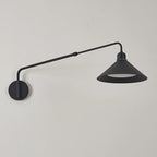 Simple Black Metal Adjustable Swing Arm Wall Light
