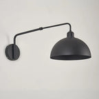 Simple Black Metal Adjustable Swing Arm Wall Light