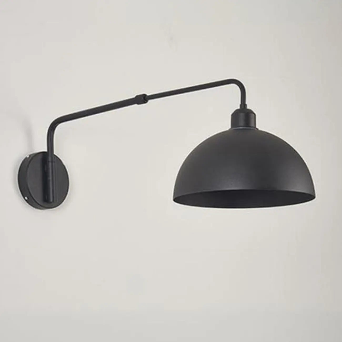 Simple Black Metal Adjustable Swing Arm Wall Light