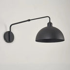 Simple Black Metal Adjustable Swing Arm Wall Light