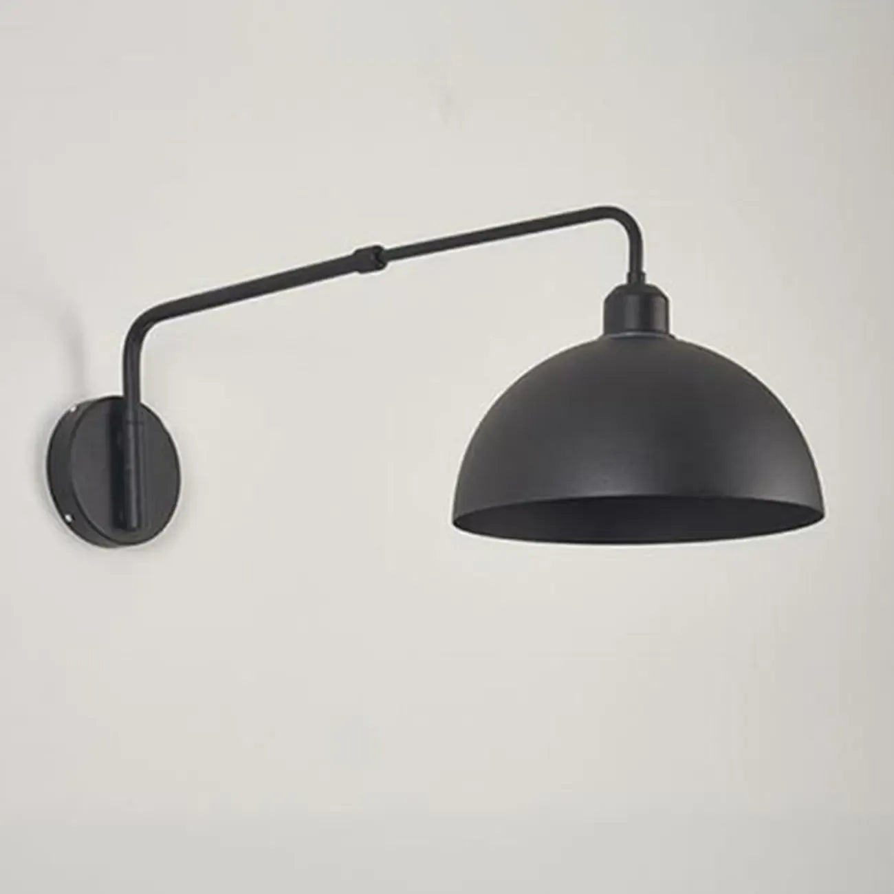 Simple Black Metal Adjustable Swing Arm Wall Light