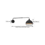 Simple Black Metal Adjustable Swing Arm Wall Light