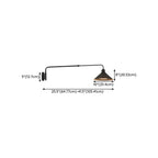 Simple Black Metal Adjustable Swing Arm Wall Light