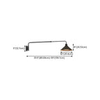 Simple Black Metal Adjustable Swing Arm Wall Light