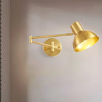 Modern Metal Hemisphere Shade Swing Arm Wall Light
