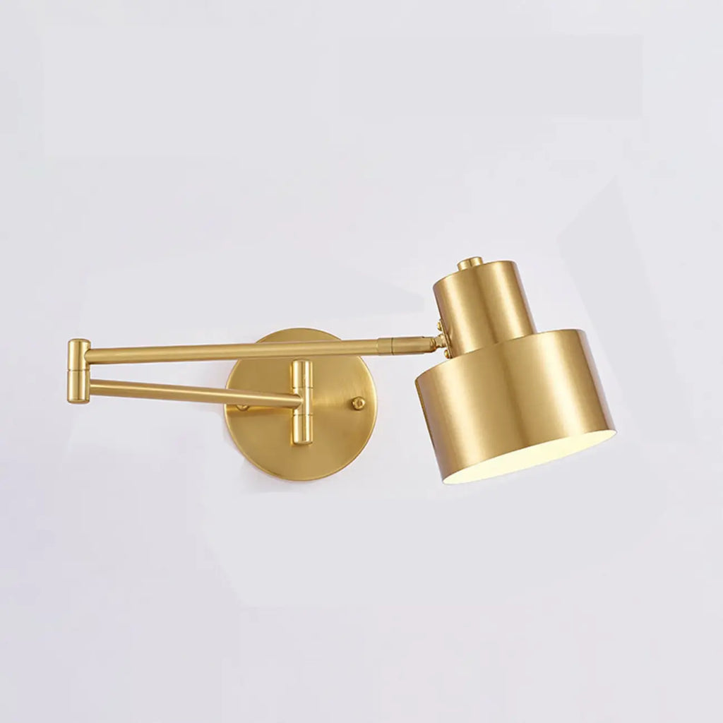 Modern Metal Hemisphere Shade Swing Arm Wall Light