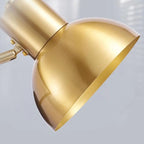 Modern Metal Hemisphere Shade Swing Arm Wall Light