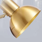 Modern Metal Hemisphere Shade Swing Arm Wall Light
