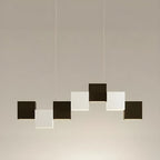 Modern Black Cube LED Island Light Dimmable for Kitchen