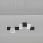 Modern Black Cube LED Island Light Dimmable for Kitchen