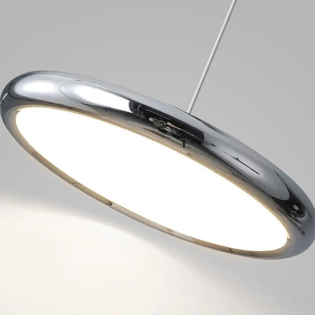 Modern Silver Island Pendant Light Dimmable LED for Kitchen