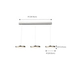 Modern Silver Island Pendant Light Dimmable LED for Kitchen