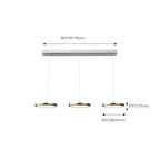 Modern Silver Island Pendant Light Dimmable LED for Kitchen