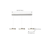 Modern Silver Island Pendant Light Dimmable LED for Kitchen