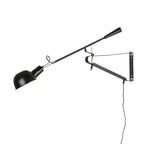 Geometric Metal Black Adjustable Swing Arm Wall Light