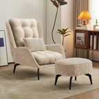 Modern Velvet Wingback Accent Chair for Living Room