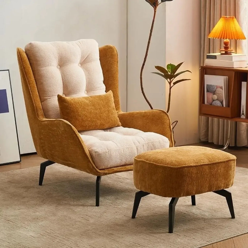 Modern Velvet Wingback Accent Chair for Living Room