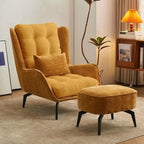 Modern Velvet Wingback Accent Chair for Living Room