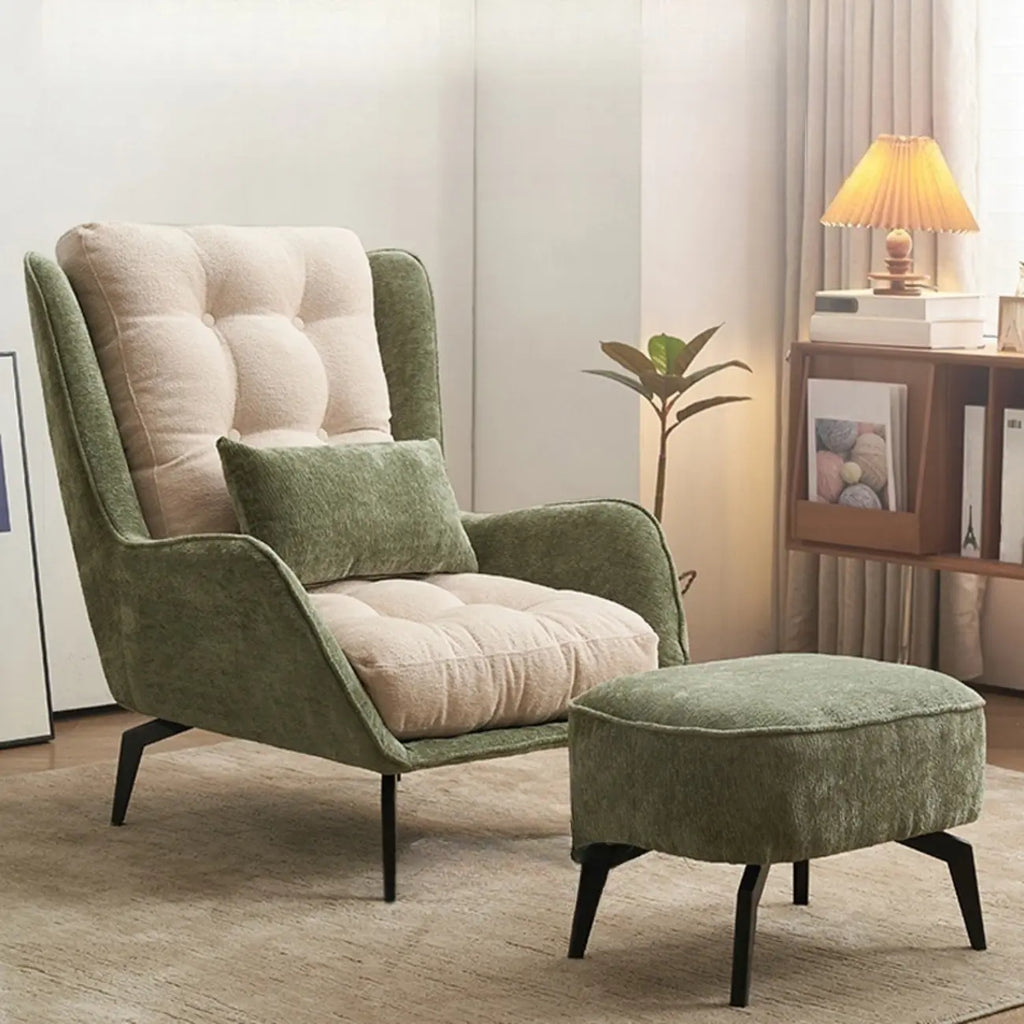 Modern Velvet Wingback Accent Chair for Living Room