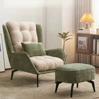 Modern Velvet Wingback Accent Chair for Living Room