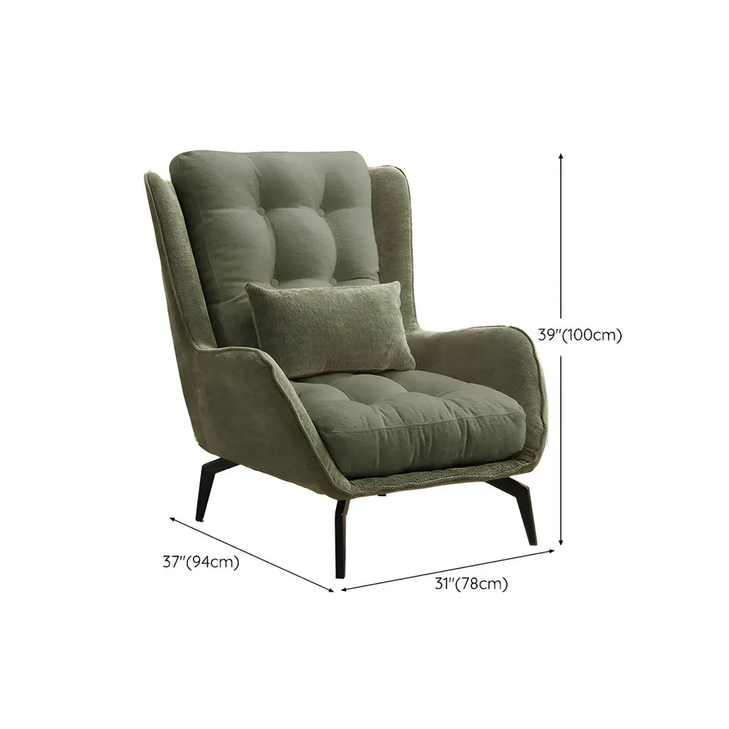 Modern Velvet Wingback Accent Chair for Living Room