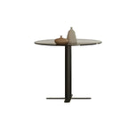 Modern Brown Wood Glass Round Coffee Table with Storage