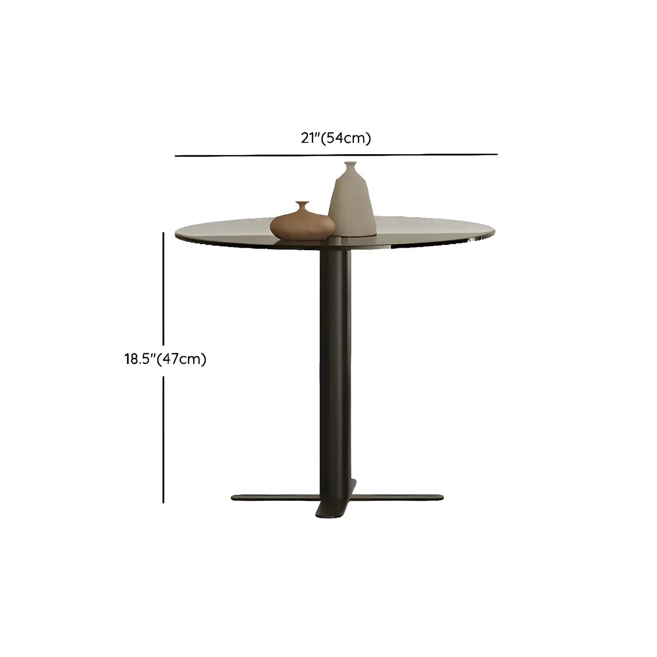 Modern Brown Wood Glass Round Coffee Table with Storage