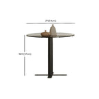 Modern Brown Wood Glass Round Coffee Table with Storage