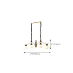 Kitchen Modern Brown Glass Globe Island Pendant Light