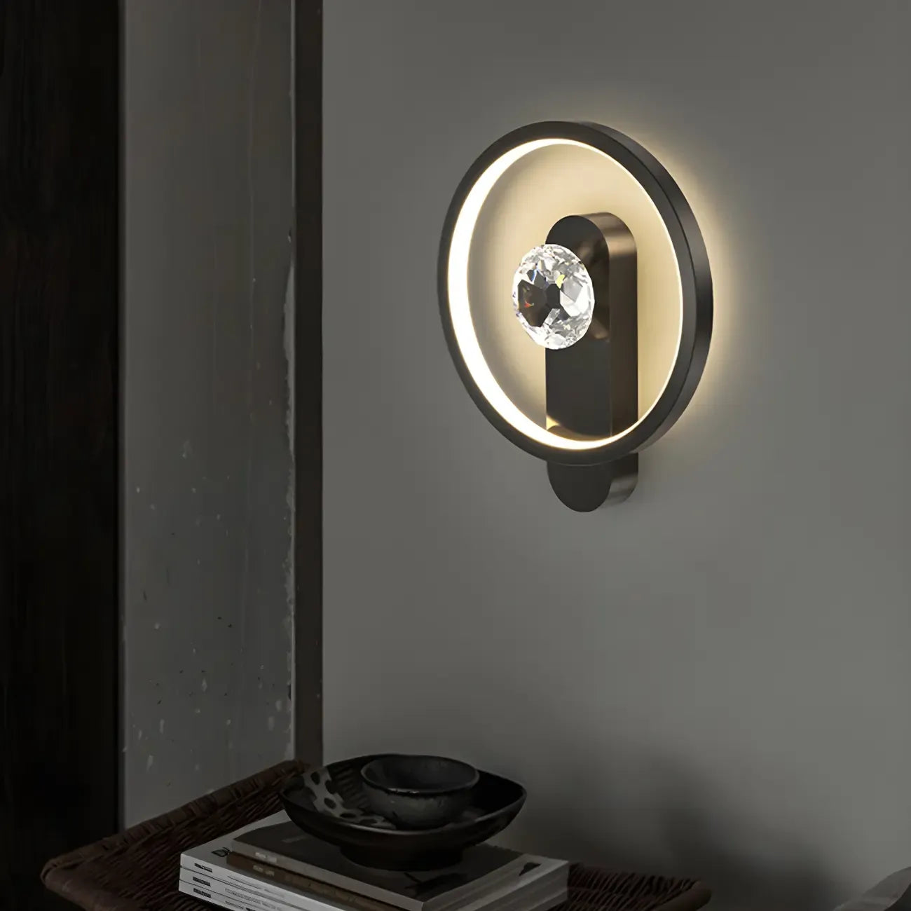 Modern 2-Light LED Wall Sconce 3-Gear Dimming for Living Room
