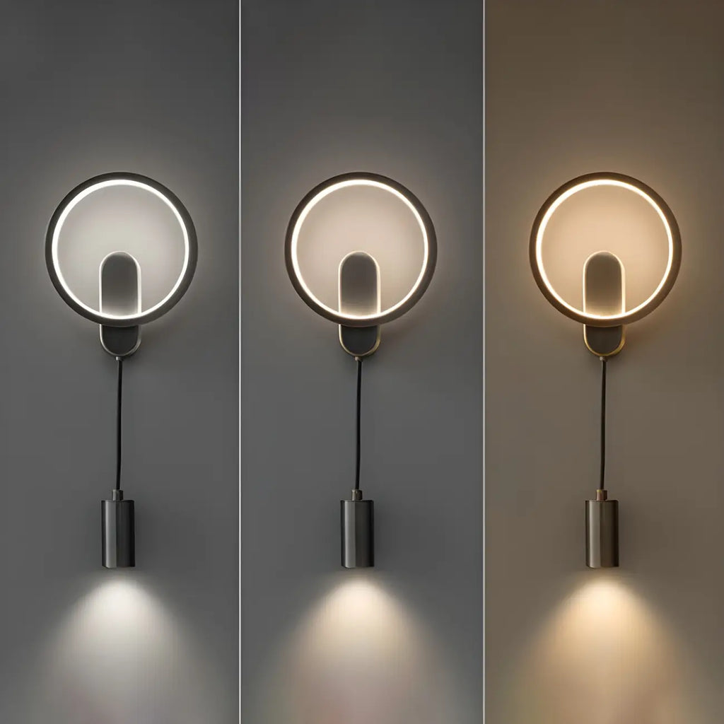 Modern 2-Light LED Wall Sconce 3-Gear Dimming for Living Room