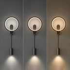 Modern 2-Light LED Wall Sconce 3-Gear Dimming for Living Room