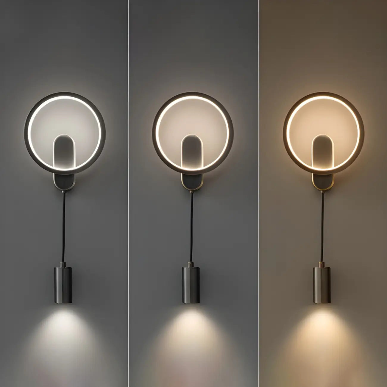 Modern 2-Light LED Wall Sconce 3-Gear Dimming for Living Room