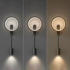 Modern 2-Light LED Wall Sconce 3-Gear Dimming for Living Room