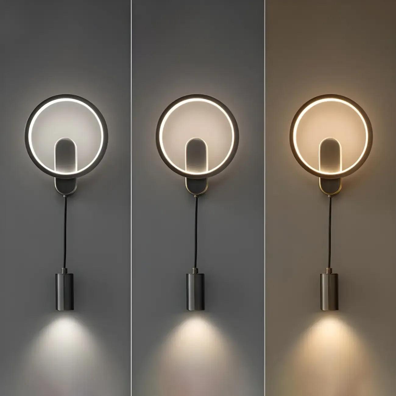 Modern 2-Light LED Wall Sconce 3-Gear Dimming for Living Room